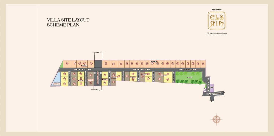 Elsria Villas site plan layout