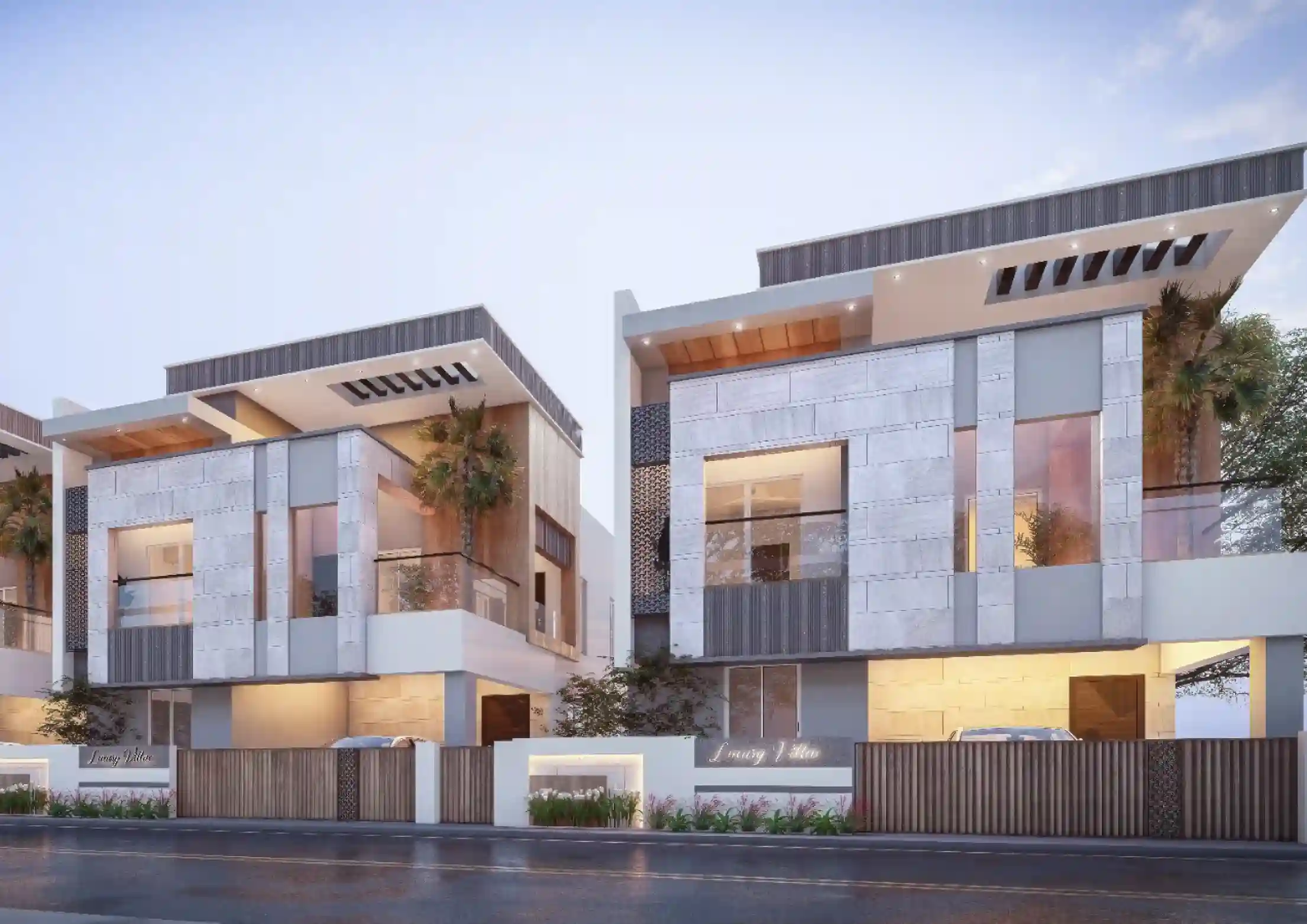 Elsria villa design elevation view 1