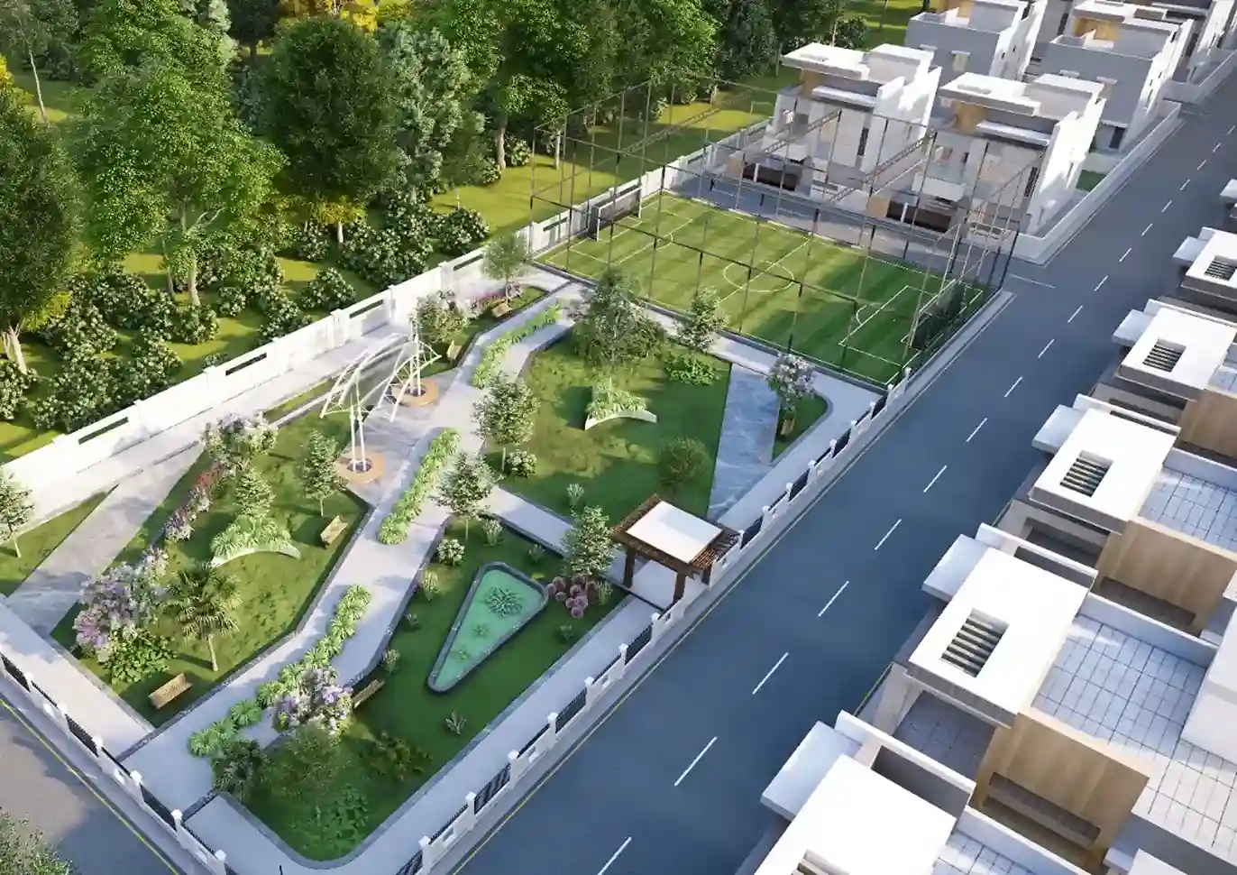 Elsria villa design elevation view 2