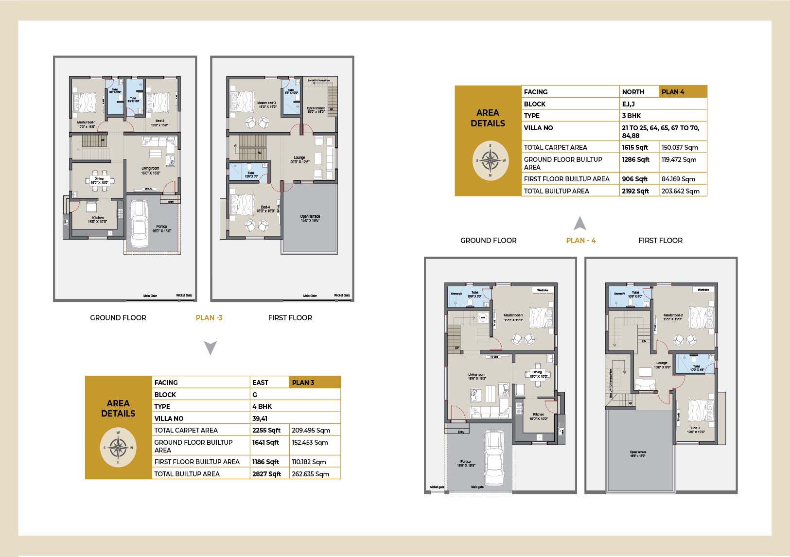 Macie Villas project elevation view 2